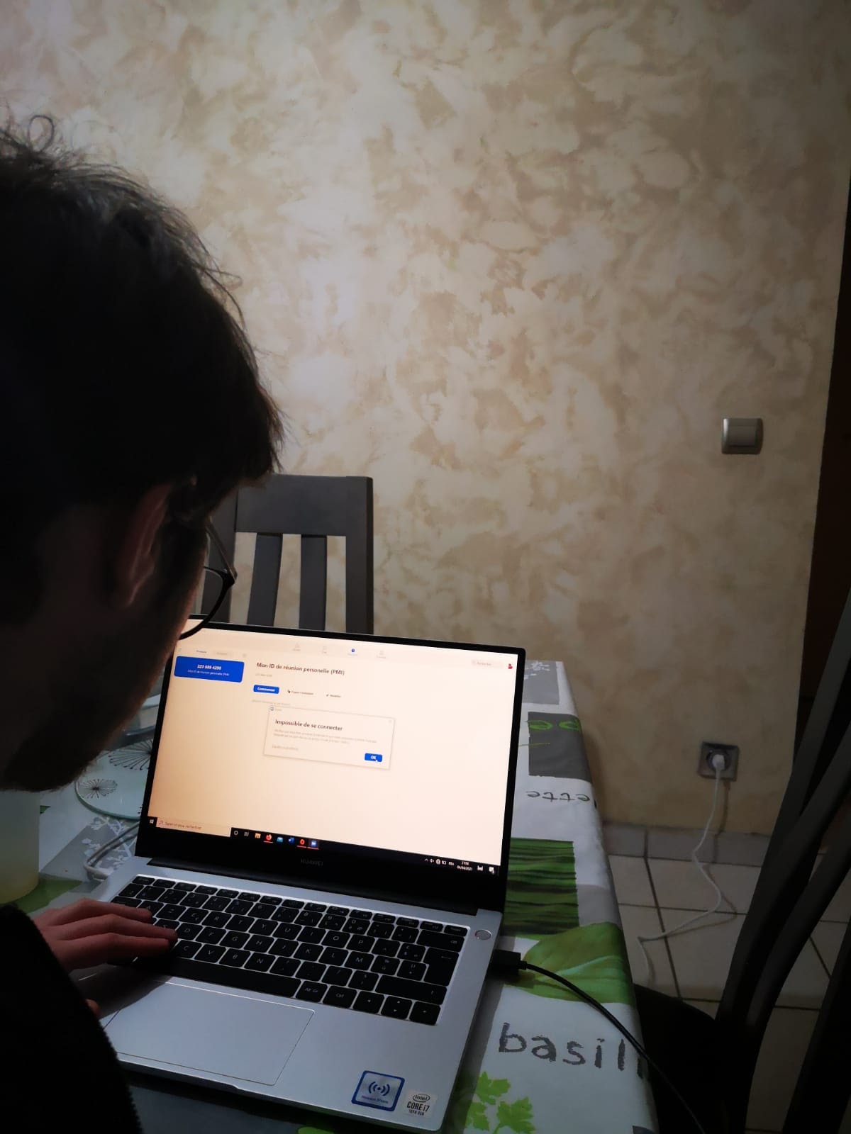 Man looking at computer screen