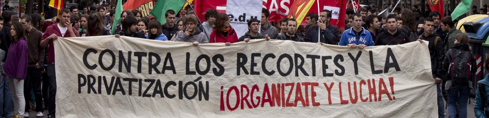 Student demonstration against cuts in public education, April 2012, Zaragoza, Spain