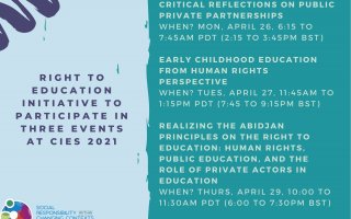 Flyer advertising three events