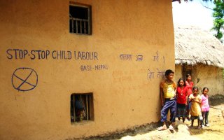 Stop Child Labor Graffiti 