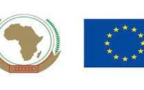 Logos of African Commission and European Union on white background