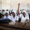 Fatou L. Juwara, 16 years old, in class, in Gambia