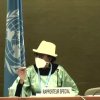 Special Rapporteur Dr Koumbou Boly Barry presenting her report